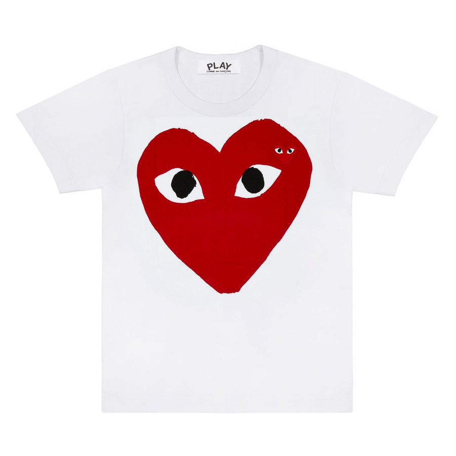 comme des garcons 川久保玲play大红心短袖t恤 男款 白色 m