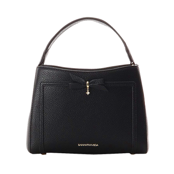 samantha vega 蝴蝶结百搭斜挎两用小方包 黑色