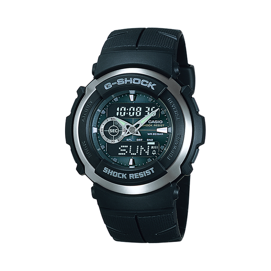 casio 卡西欧 g-shock男士青色表盘电子表g-300-3ajf 1块
