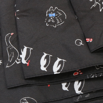 自营nifty colors 动物园主题扁平型晴雨两用迷你折叠雨伞 黑色 1把