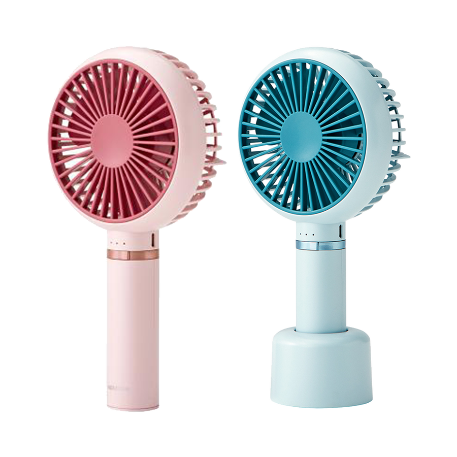 koizumi 小泉成器 usb充电迷你便携手持风扇 浅蓝 粉色