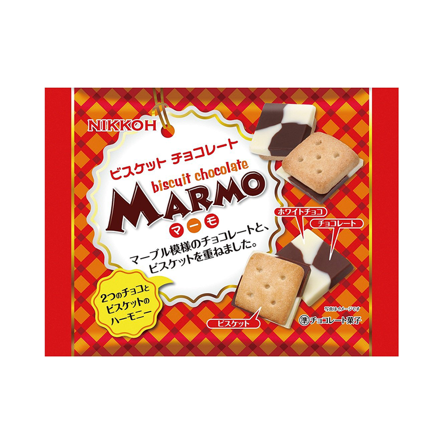 自营nikkoh 日幸制果 marmo牛奶巧克力饼干 105g
