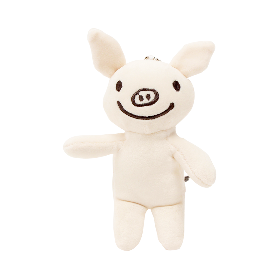 luckypig giggle 可爱小猪玩偶 白色 lucky 1个